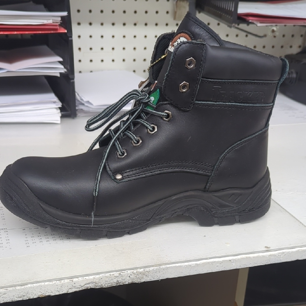 Black Work Safety Boot - Steel Toe Lace-Up